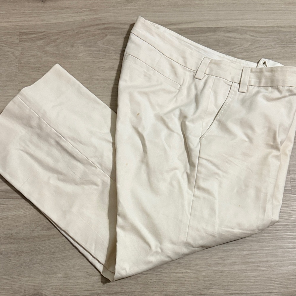 Banana Republic Women's Off-White Wide Leg Pants
